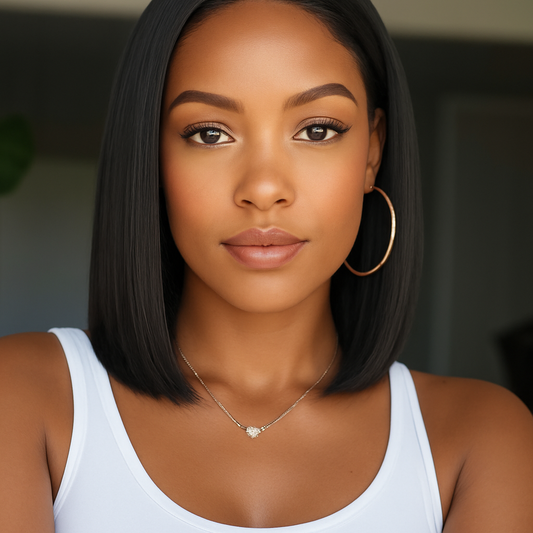 Mc Hair Bye bye Knots Wig 7x5 & 13x4 Put On And Go Glueless Lace Bleached Knots Bob Drawstring Wig 150% Density