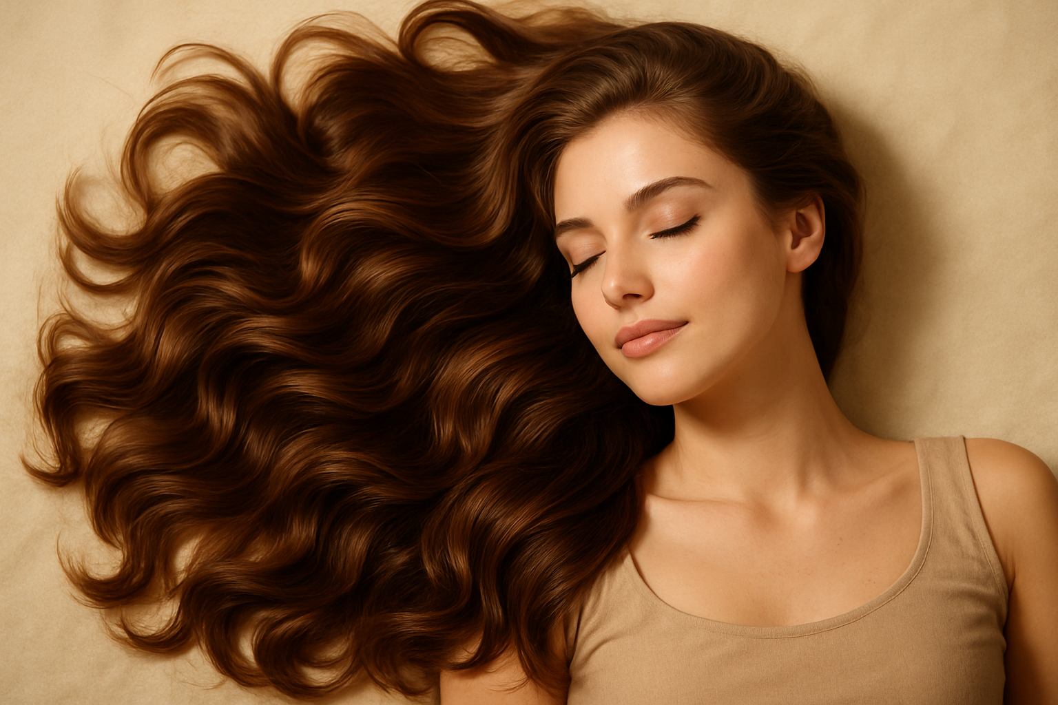 Women lying down with best hair