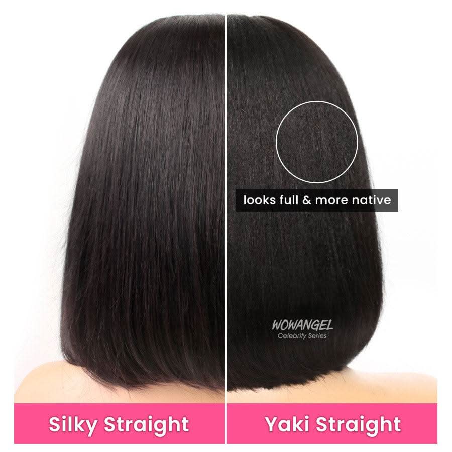 Straight Blunt-Cut Bob Wig – Middle Part, Natural Black