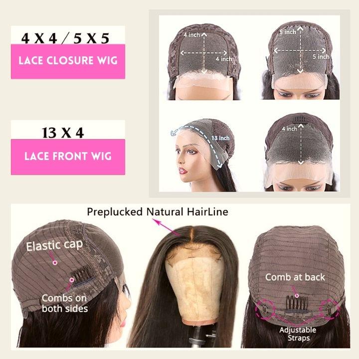 Deep Wave 100% Human Hair Lace Front Wig